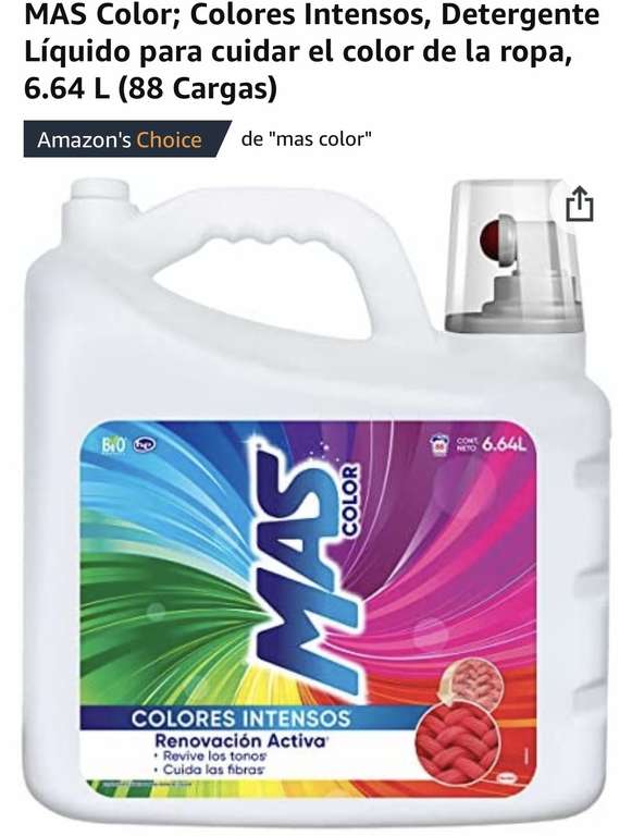 Amazon: Mas Color; Colores Intensos 6.64L (Planea y Ahorra)