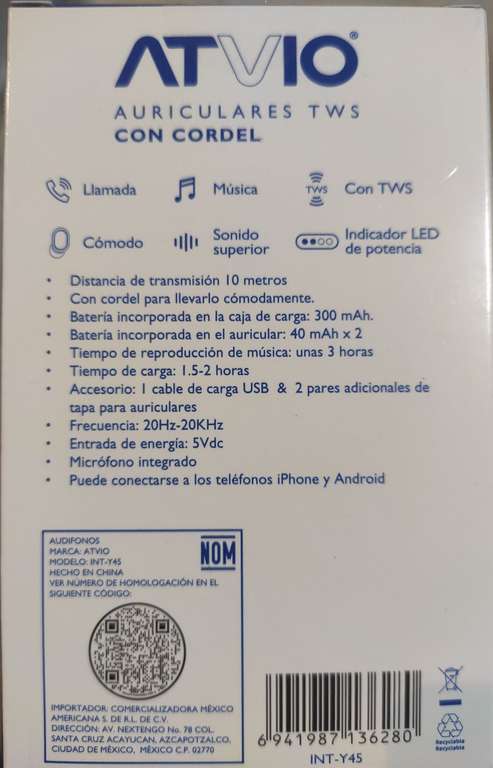 Bodega Aurrera: Audífonos inalámbricos T2GO en $75 y ATVIO en $180
