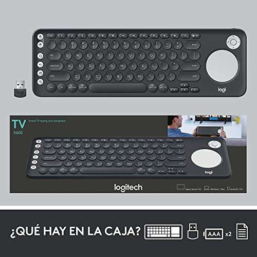 Amazon: Logitech K600 teclado Teclado Inalámbrico Bluetooth