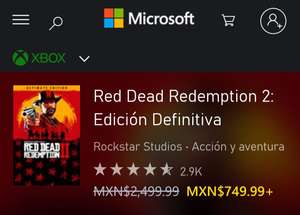 Xbox store: Red dead redemption 2 Definitive Edition