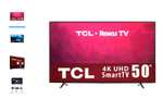 Walmart Pantalla TCL 50 Pulgadas 4K UHD HDR Roku TV+Audifonos Inalambricos STF