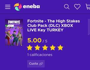 Eneba | The High Stakes Club Pack de Fortnite en Turquía (clave Xbox Live)