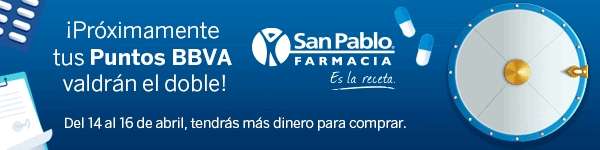 Puntos dobles BBVA en Farmacia San Pablo