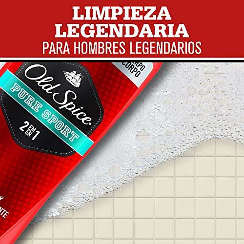 Amazon: Old Spice Body Wash 2 en 1 Pure Sport Jabón Líquido para Cabello y Cuerpo, 400 ml | Envío Prime
