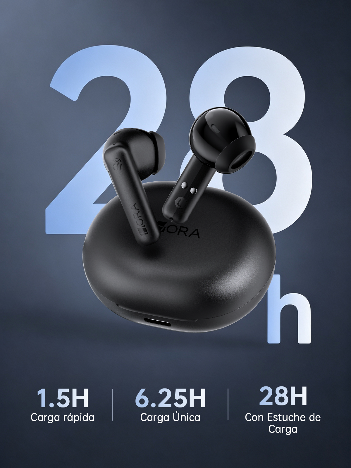 Mercado Libre: Audífonos 1HORA Inalámbricos Bluetooth 6.0, Auriculares In Ear con Doble Micrófono para Llamadas Claras, Manos Libres