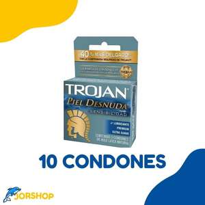 Shopee: Oferta relámpago, 10 condones trojan, Piel desnuda