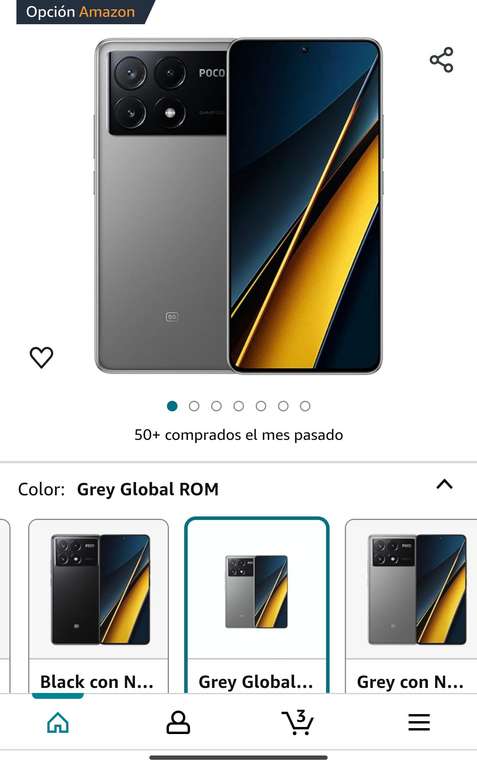 Amazon: Xiaomi POCO X6 Pro 12GB RAM 512GB ROM, Dimensity 8300-Ultra, Grey