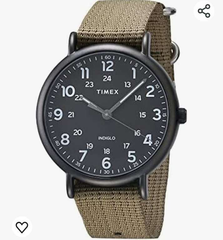 Amazon: Timex Reloj Weekender XL de 43 mm para hombre