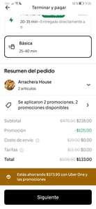 Uber Eats: Dos arracheras con papas a la frances en Polanco | Uber One