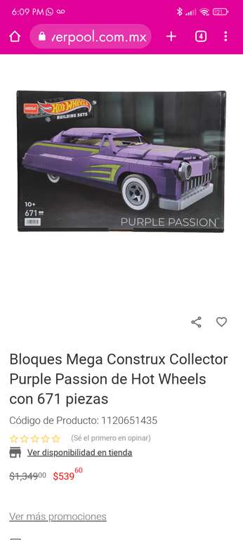 mega Construx Hotweels purple passion - Liverpool