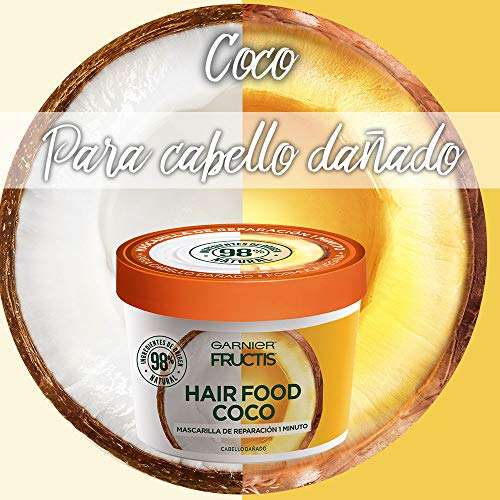Amazon: Garnier Fructis Mascarilla para cabello natural y vegana coco, 350 ml