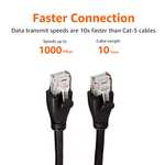 Amazon Basics - Cable de conexión Ethernet RJ45 Cat-6, 3 metros, color negro