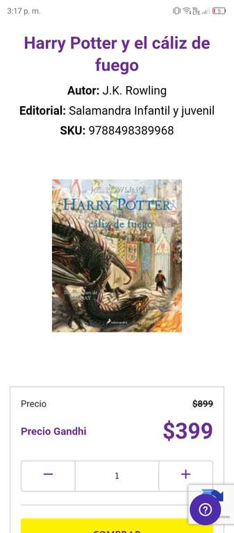 Gandhi: Libro Harry Potter y El Cáliz del Fuego versión ilustrada Jim Kay