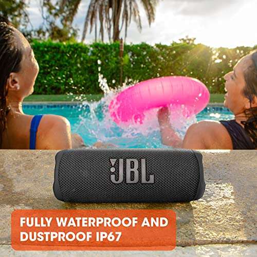 Amazon - JBL Flip 6 Bocina Portátil Bluetooth, 20W de Potencia, Reproducción 12 Horas, Resistente al Agua IP67