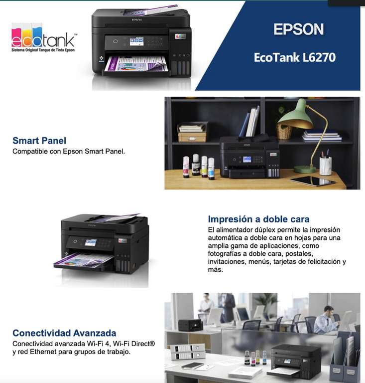 Pedidos: Impresora EPSON ECOTANK L6270