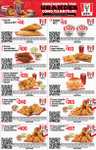 KFC: Cuponera Para Restaurante, Ejemplo: 3 piezas + Pure + Ensalada + Bisquet + Refresco $120
