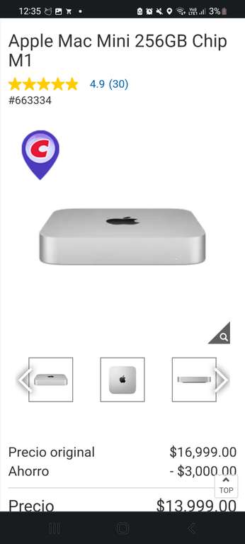 Costco: Apple Mac Mini 256GB Chip M1 |Pagando con TDC costco citibanamex