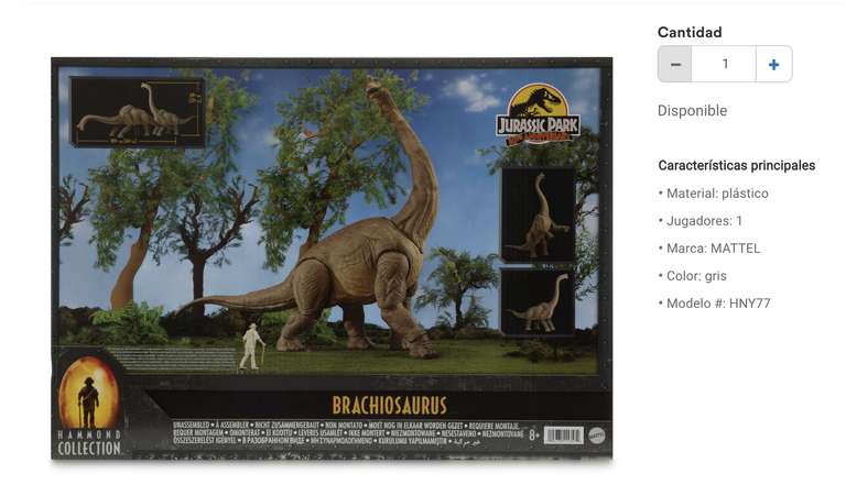 Coppel: Brachiosaurus Mattel Jurassic Park 30th Anniversary