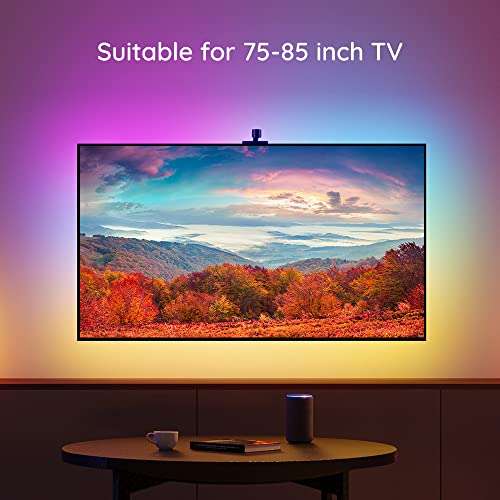 Amazon: Govee Envisual TV Luz LED con Cámara, luces LED. Soporta 75-85 Pulgadas. Opciones para 50-65 Pulgadas en la descripción.