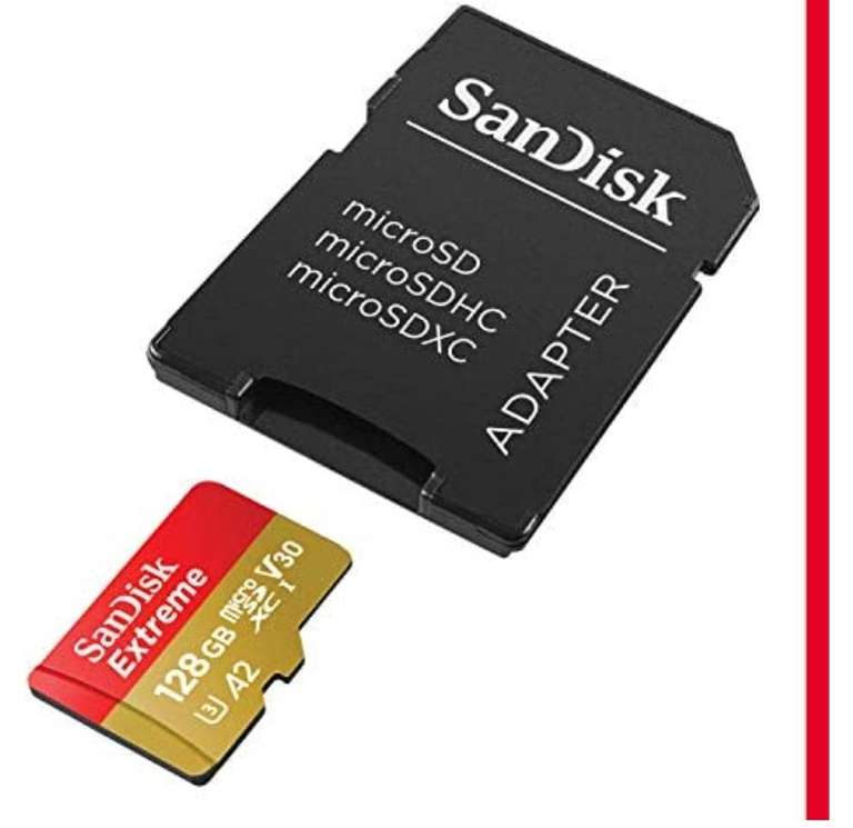 Amazon: Tarjeta microSDXC Sandisk Extreme de 128GB Clase A2 V30