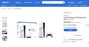 Walmart Super: Consola PlayStation 5 Slim con Disco | Se llega aún más bajo con la bonifiación de bancomer del 15% a $6,286.6