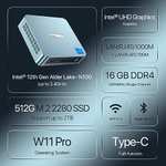 Amazon: PELADN WI-6 Mini PC, Intel Alder Lake- N100(hasta 3,4 GHz), 16 GB DDR4 RAM 512 GB M.2 PCIe