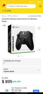 Mercado Libre: Control Xbox Series S/X BlackCarbon