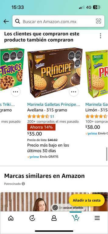 Amazon: Galletas príncipe diferentes sabores