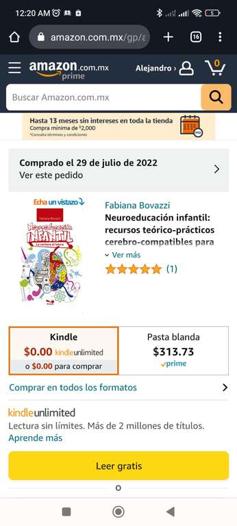 Amazon Kindle: Libro Neuroeducación infantil Gratis