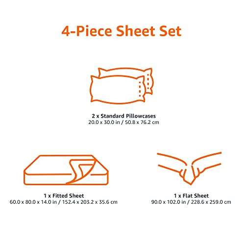 Amazon Basics - Juego de sábanas de microfibra Queen