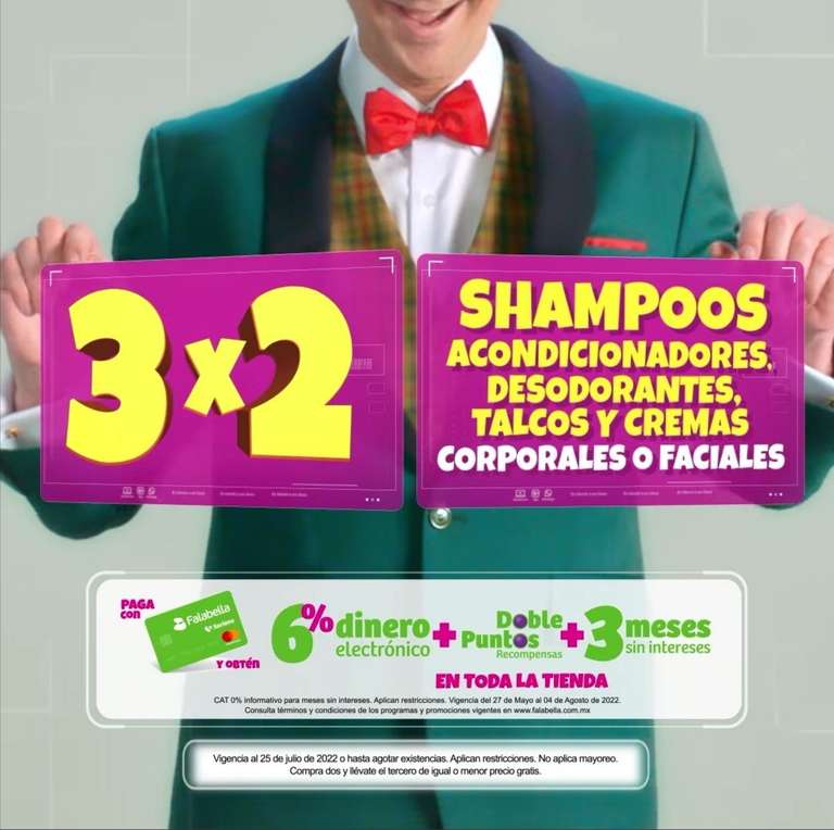 Soriana [Julio Regalado 2022]: 3x2 en shampoos, acondicionadores, desodorantes, talcos y cremas corporales o faciales
