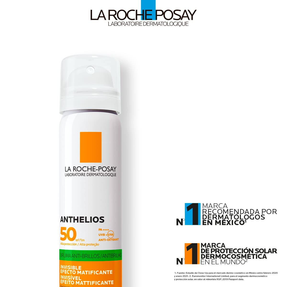 AMAZON: La Roche-Posay Anthelios Bruma Invisible FPS 50+ Protector Solar en Spray, 75 ml