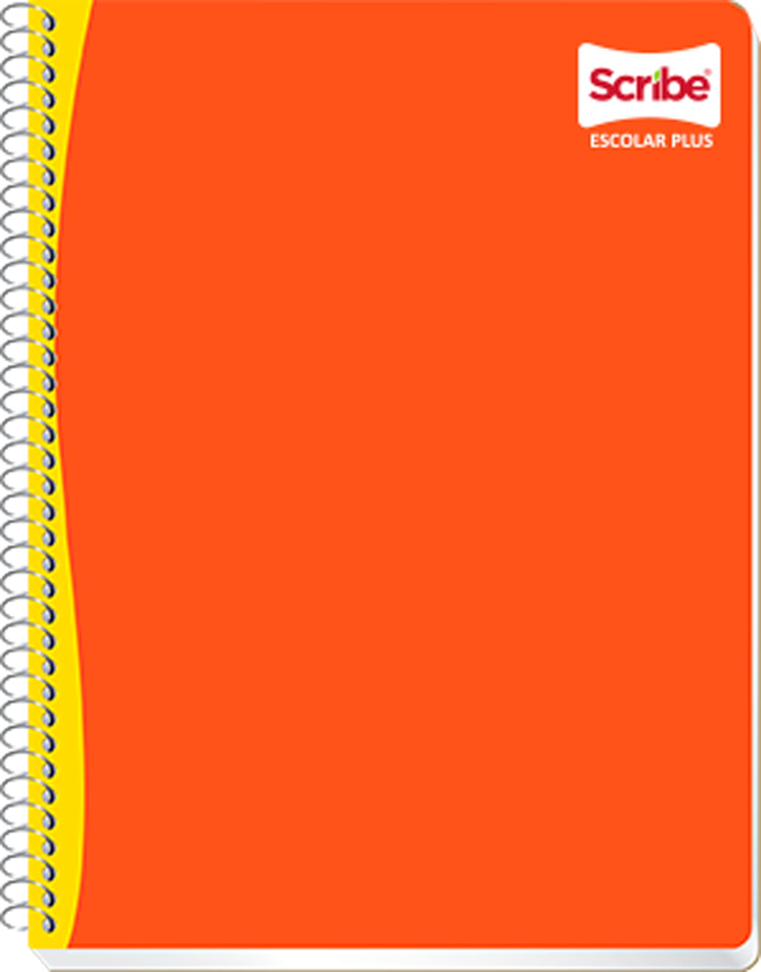 Amazon: Scribe, ESCOLAR_PLUS, Cuaderno Espiral Sencillo Profesional de Pasta Semi Rígida, Raya de 100 Hojas