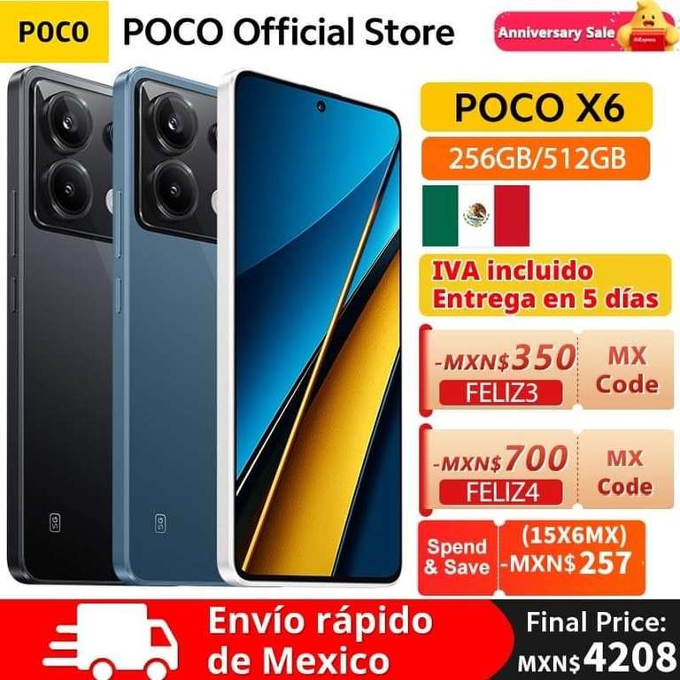 Aliexpress: Poco X6 5G