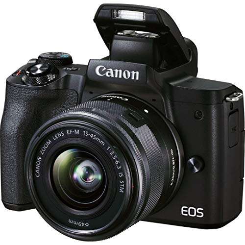 Amazon: Canon Cámara EOS M50 Mark II + EF-M 15-45mm IS STM Kit Negro