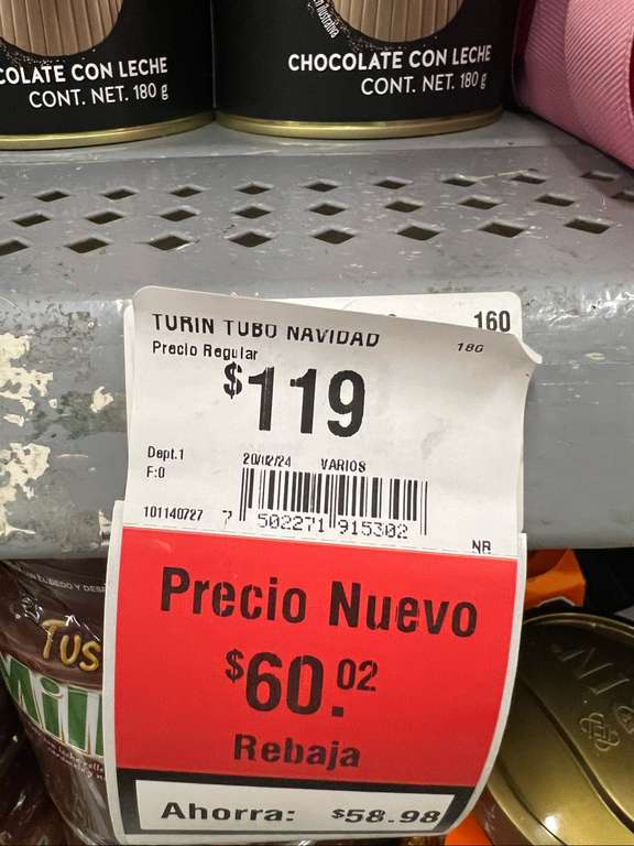 Walmart: Turin Chocolate Con Leche Edición Limitada 180 G