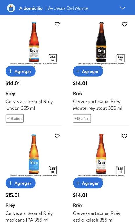 Walmart: Cervezas Rrey - Jesús del monte Interlomas