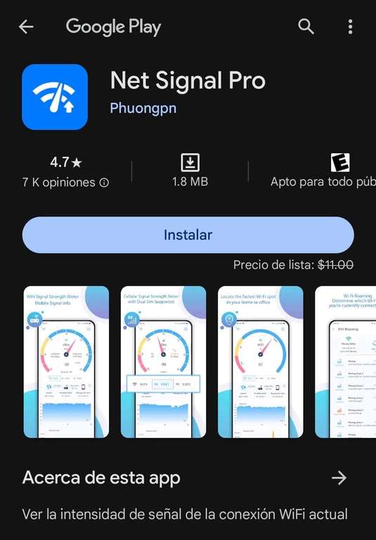 Google Play: Net Signal Pro (Gratis)