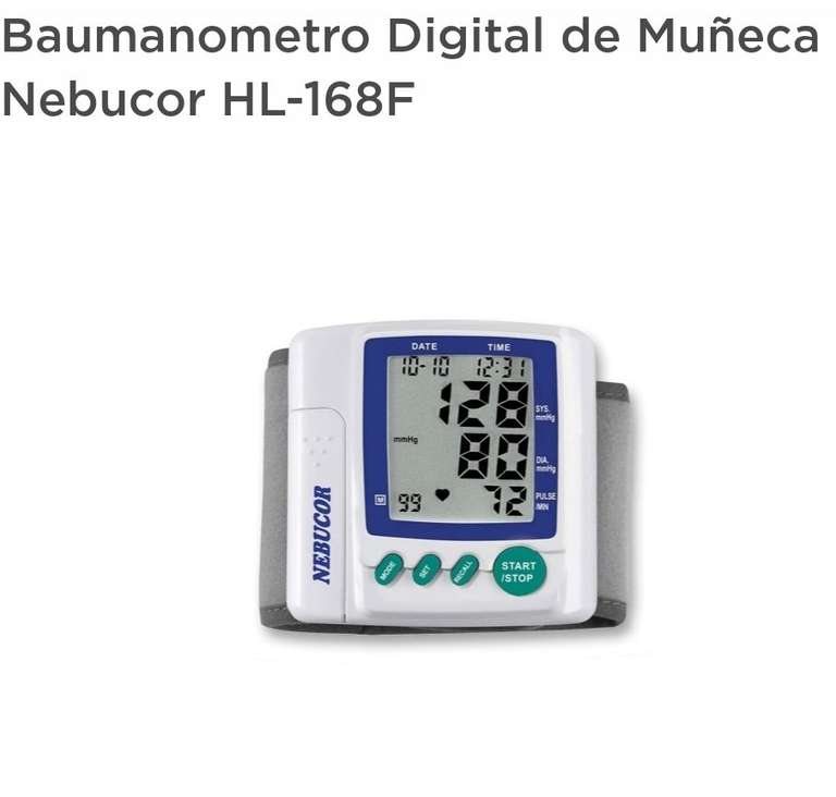 Bodega Aurrera: Baumanómetro Digital de Muñeca Nebucor