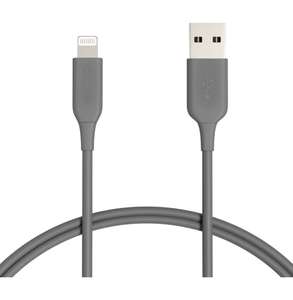 Amazon Basics - Cable USB lightning con certificación MFi, color gris, 91 cm