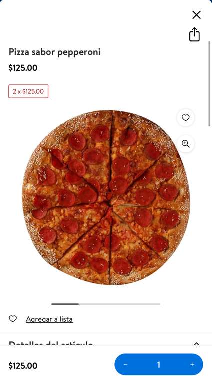 Walmart súper: 2 pizzas por $125 para quitar el hambre un rato mientras haces tus compras innecesarias