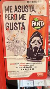 Oxxo: Compra 2 latas o botellas de Fanta y gana 2x1 para ver Scream en Cinépolis