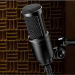 Amazon: Audio-Technica Microphone AT2020 Pro Cardioid Capacitor, Black,Large, XLR