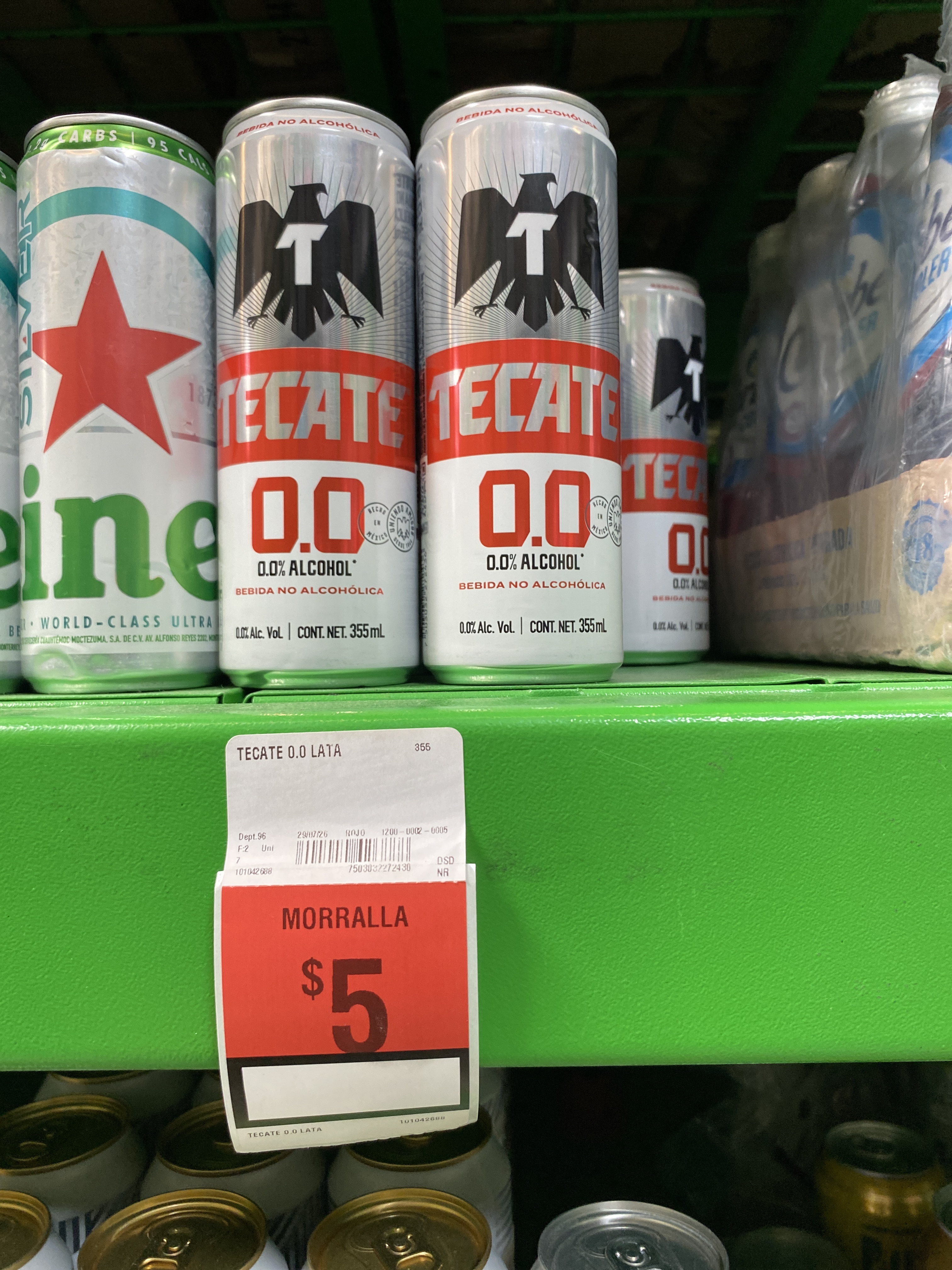 Bodega Aurrera: Tecate 0.0 lata