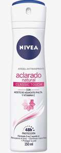 Amazon: Desodorante Aclarante para Mujer, Nivea Tono Natural Classic Touch (150 ml),