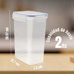 Amazon: Juego de 12 recipientes de almacenamiento transparentes de 2 Litros con tapas herméticas