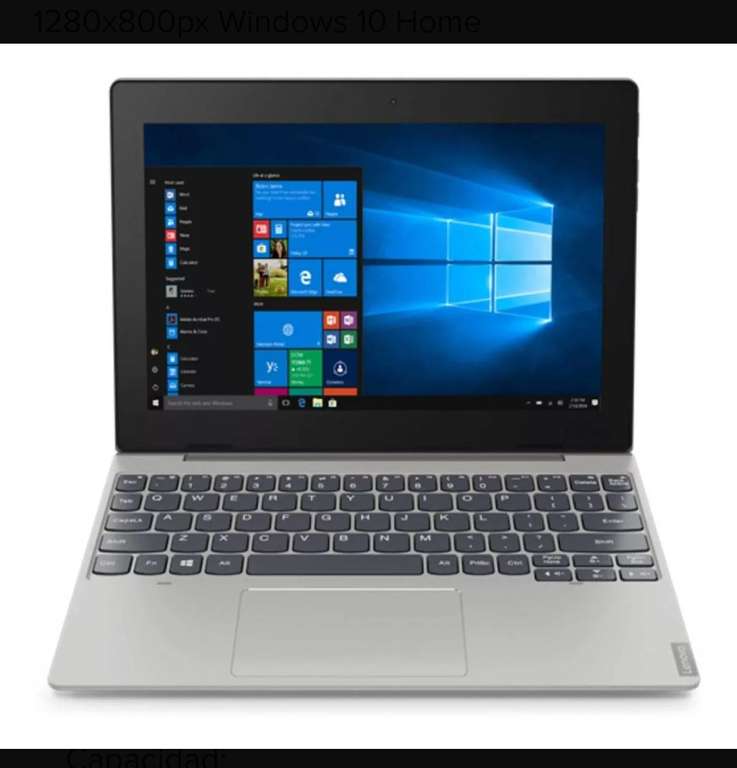 Mercado Libre: Lenovo IdeaPad D330-10IGL mineral grey táctil 10.1", Intel Celeron N4020 4GB de RAM 64GB SSD, Intel UHD Windows 10 Home