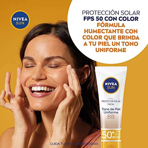 Amazon: Protector Solar Facial Nivea BB tono uniforme | envío gratis con Prime