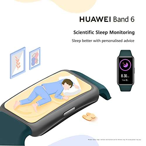 Amazon: HUAWEI Band 6- Banda Inteligente, Pantalla FullView 1.47", Monitoreo de SpO2, Monitor de Ritmo y Sueño, 2 semanas de Batería- Rosa