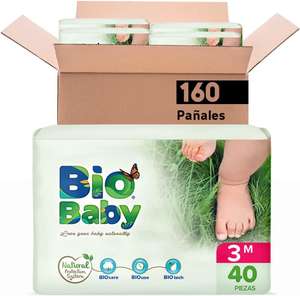 Amazon - Pañal Bebé Bio Baby Talla 3 Mediano 160 Pañales con descuento del vendedor + planea y cancela